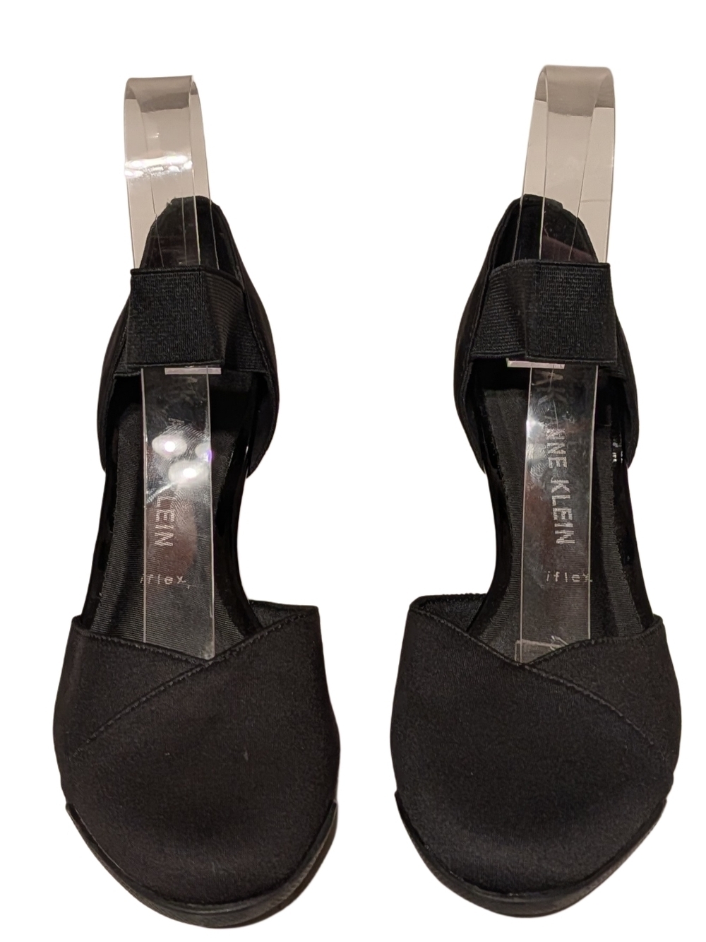 Anne Klein iFlex Black Slingback Wedge Heels Womens Size 6.5 M Comfort Shoes